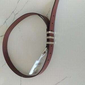 Rebecca Minkoff Suzy Iridescent Oil Slick Belt